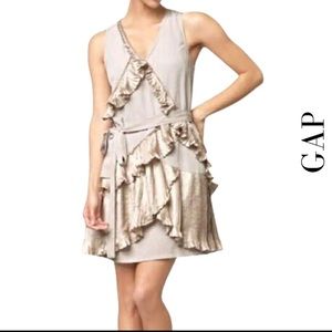 Vintage Gap Pleated Ruffle Mini Dress